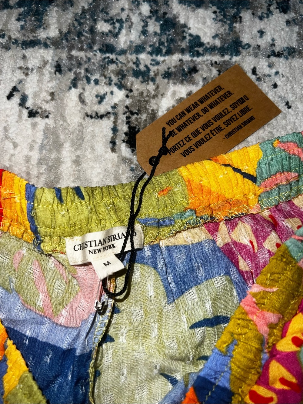 Christian Siriano New York Colorful Tropical Wide-Leg Pants - Picture 5 of 7